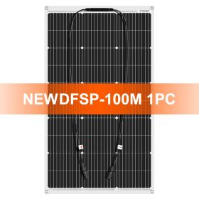 Dokio Brand 12V Flexible Solar Panel 100W Monocrystalline Solar Cell 200W 400W Solar Panel Kit For RV/Boat/Home system (Color: 100W 1PC)