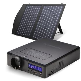 ALLPOWERS Solar Powerbank 41600mAh Home Backup,Outdoor Emergency Power 200W Powerstation Mit Solarpanel 60/100W For Tablet Phone (Battery Capacity: 30001mAh-50000mAh, Color: 200W 60Wsolarpanel)